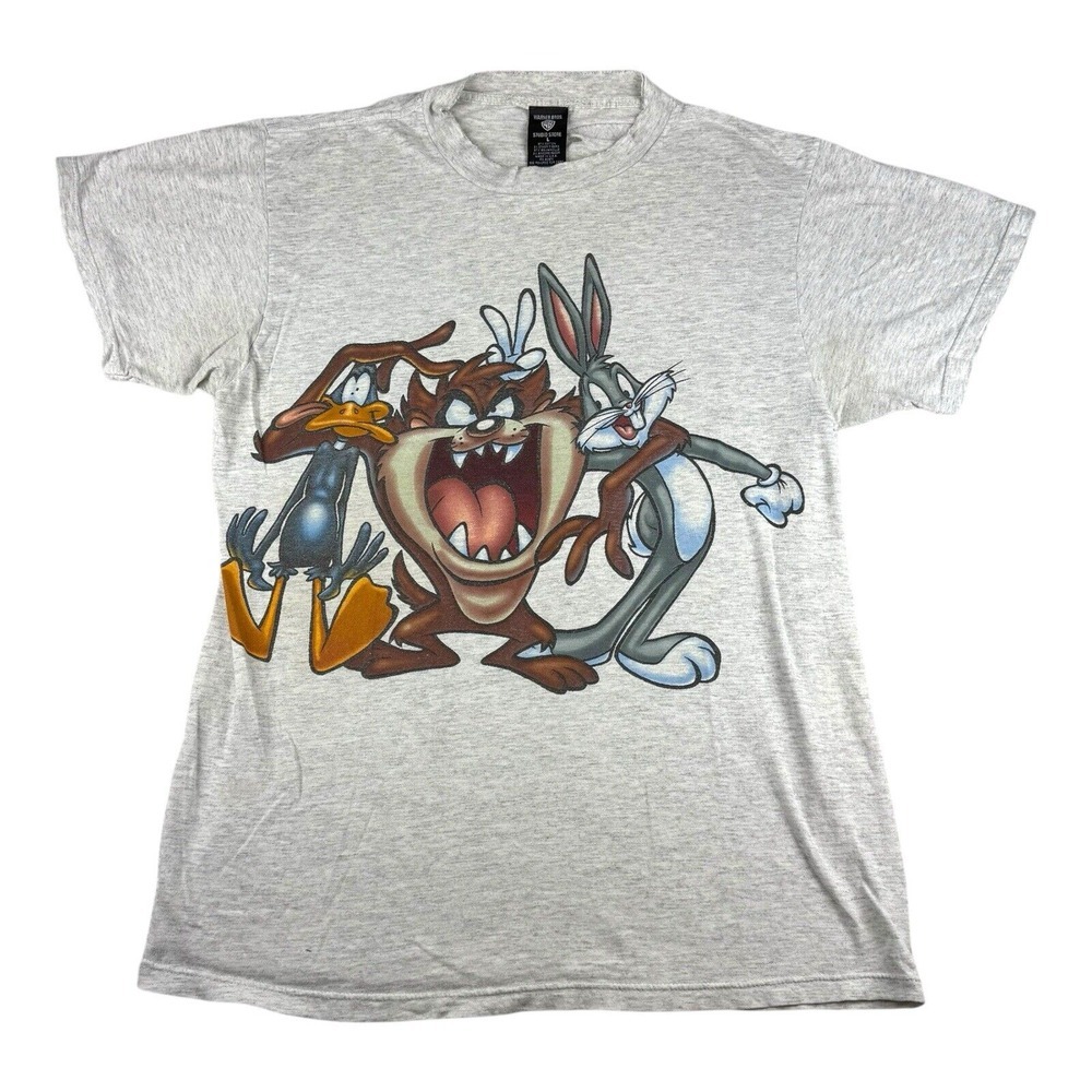 Vintage 90's Looney Tunes Taz Double Sided T-Shirt Men's Size Large Thrashed